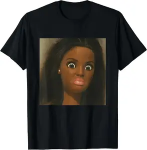 Funny African American Disgusted Black Doll Face Meme T-Shirt