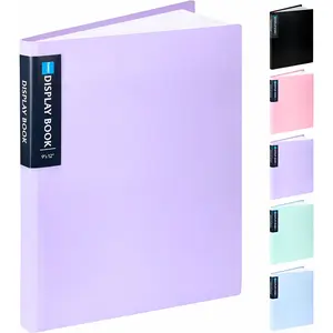 Aesthetic Art Portfolio Folder 9"x12" – Heavy-Duty Display Book with 40 Clear Pockets for 80 Pages, Sketchbook Binder for Drawings, Illustrations, Prints, and Student or Artist Organization