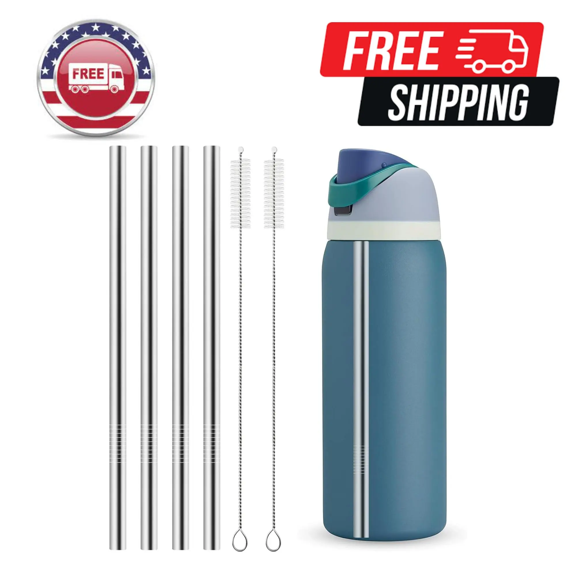 Metal Straw Replacement for Owala Water Bottle 40 oz Accessories