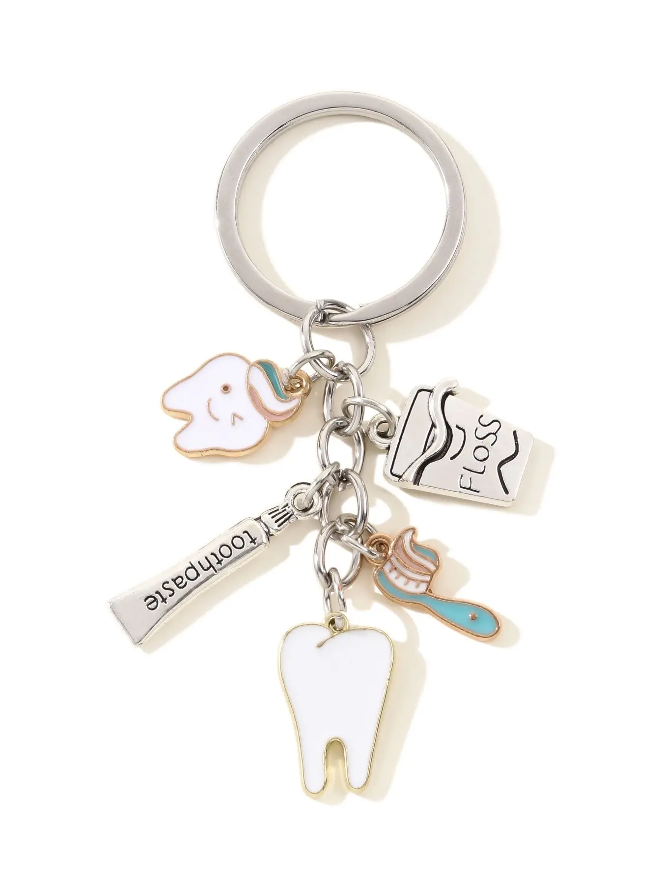 Cute Cartoon Tooth Water Cup, Toothpaste and Toothbrush Keychain, Cute Tooth Design, Sweet Dental Gift for Friends and Family, Unique Dentist Decor, Cute Keychain Accessory, Keychain Kawaii