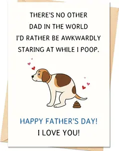 IDU Fathers Day Card from Dog,Dog Dad Fathers Day Card Gift,Funny Dog Dad Gifts for Men Husband,Happy Father'S Day Cards Gifts Decorations from Dog