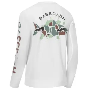 BASSDASH Men’s Graphic Shirts Long Sleeve Fishing Shirt UPF 50+ Moisture Wicking UV Sun Protection FS35M