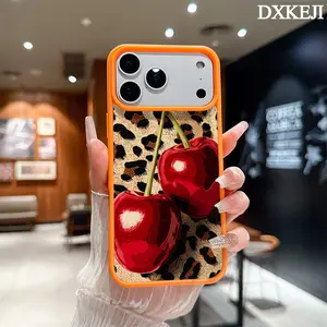 Retro Leopard-Print Heart Pattern Magnetic MagSafe Phone Case for iPhone 17 Air/16 Pro Max 15 Pro 14 13 12 11 Plus Shockproof Slim Protective Cover Casing