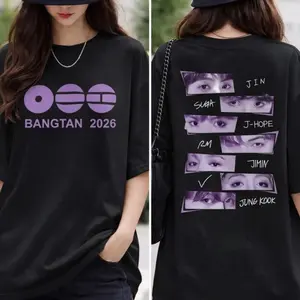 Bangtan Arirang World Tour 2026 Unisex T-Shirt, Purple Bangtan Eyes Kpop Army Graphic Tee, Perfect Gift for ARMY 0