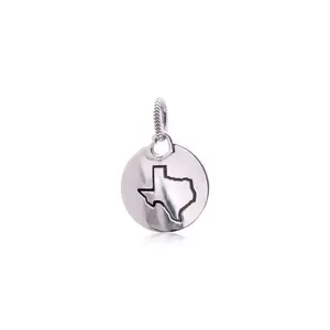 Pandora Texas Round Pendant Sterling Silver Women's Jewelry ENG398610C00-12