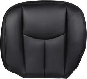 Driver Seat Cover Side Bottom Replacement Leather Bottom Seat Cover Compatible with Chevy GMC Tahoe Suburban Avalanche Yukon Silverado Sierra 2003-2006 Black 1 Piece Easy Installation luxury seat protector