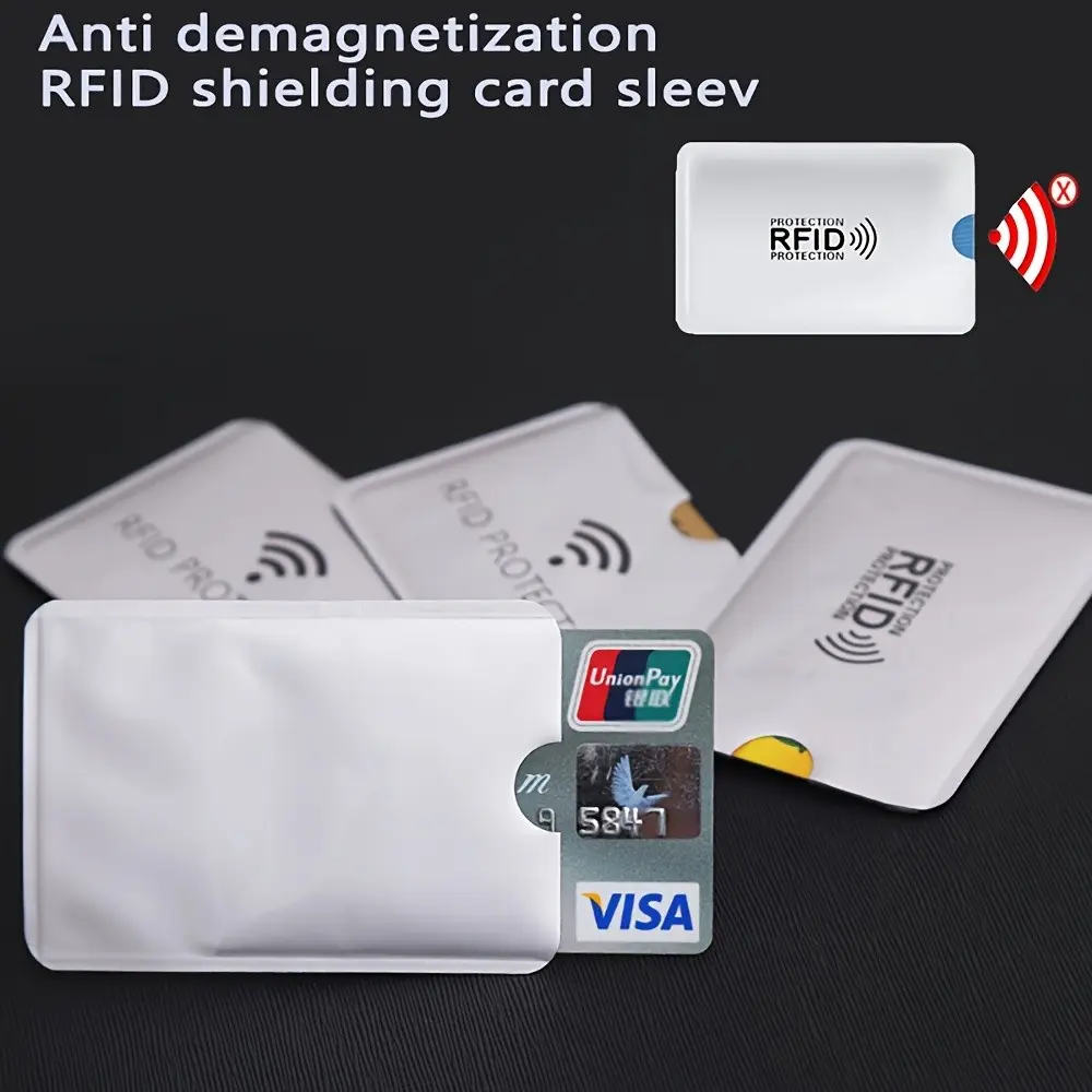 RFID Blocking Card Holder for Bank Cards, Aluminum Foil Card Sleeve to Prevent Scanning, NFC Shielding Card Case, Vertical Insert Design, Suitable for Bank Cards And ID Cards, Credit Card Holder - RFID Blocking Card Holder for Bank Cards, Aluminum Foil Card Sleeve to Prevent Scanning, NFC Shielding Card Case, Vertical Insert Design, Suitable for Bank Cards And ID Cards, Credit Card Holder -