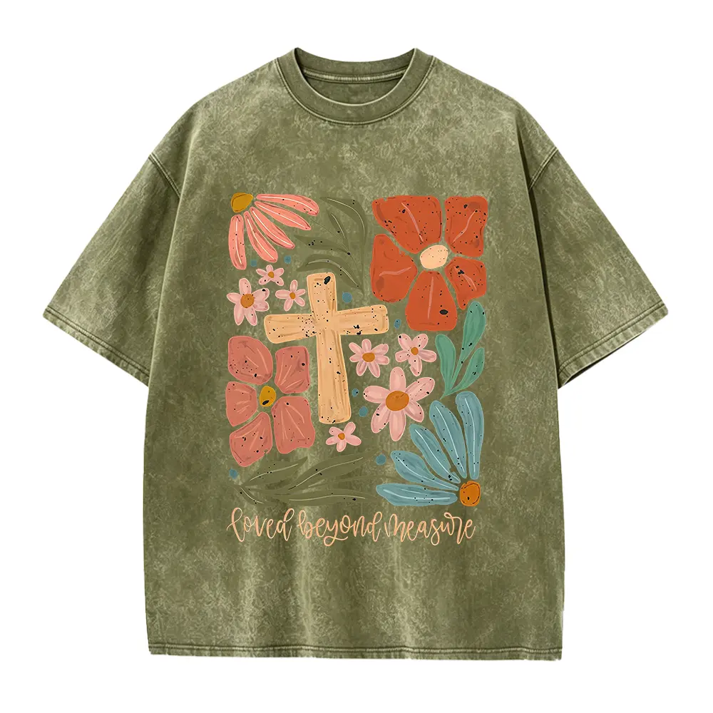 Loved Beyond Measure Shirt, Bible Verse Tee, Jesus T-Shirt, Floral Christian Tee, Religious Shirt For Women, Faith Graphic Sweatshirt