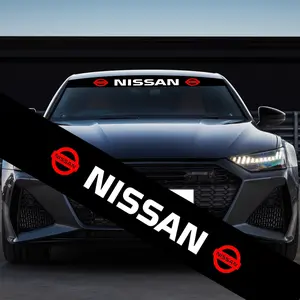Car Windshield Sunshade Sticker, UV Protection Film for Nissan Vehicles, Easy Install Car Accessories, Durable PVC Material