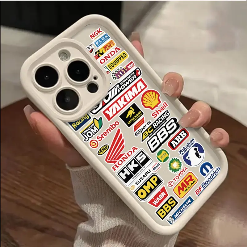 JDM Racing Car Logo Phone Case TPU for iPhone 17 AIR 17 PRO 16 PRO 15  PRO MAX  14 PLUS 13 PRO 12 11 PRO XS MAX X XR Samsung Galaxy S25 Ultra S24 S23 S22 Plus