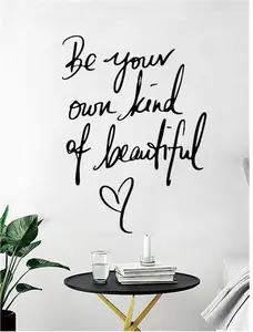 1pc 'beautiful' English Lettering Wall Sticker for Bedroom Studio or Dormitory Background Wall Decoration Stickers Vinyl Decal for Home Decorations Spring Items Refresh Your Home Rama Stickers Gifts Birthday Graduation