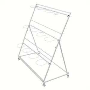 This Three-Level Stand Has a Total of 12 One Rings and Can Be Placed up to 12 One Flower Bucket, Which Is Convenient for Planting and Displaying Different Types of Plants, Making Your Garden and Room Tidy and Orderly.