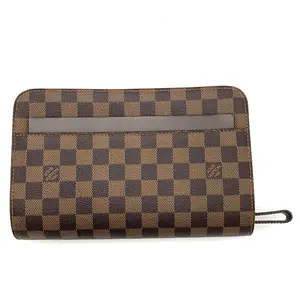 Pre-owned Louis Vuitton Canvas Pochette Saint Louis Damier #3685