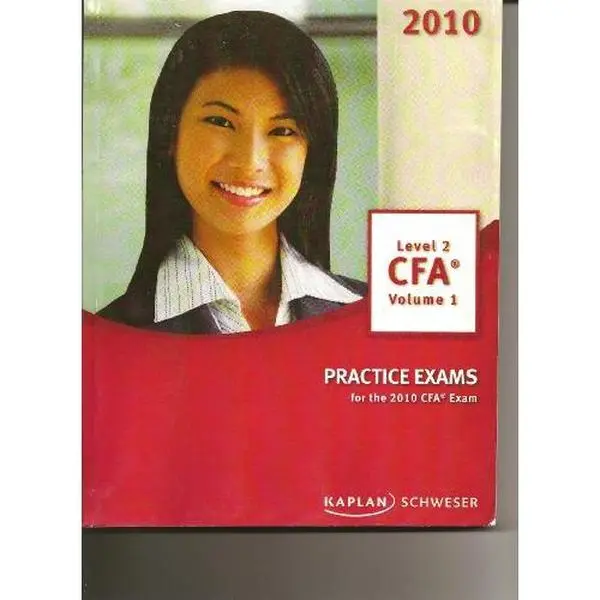 USED Book - Practice Exams for 2010 CFA Exam, Level 2, Vol. 1 by KAPLAN SCHWESER (Paperback) - english, Exam Review Book