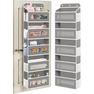 Over The Door Organizer, 5 Shelves Closet Door Organizer with 10 Mesh Pockets, Nursery Closet Organizer, Baby, Dorm Room for Girls