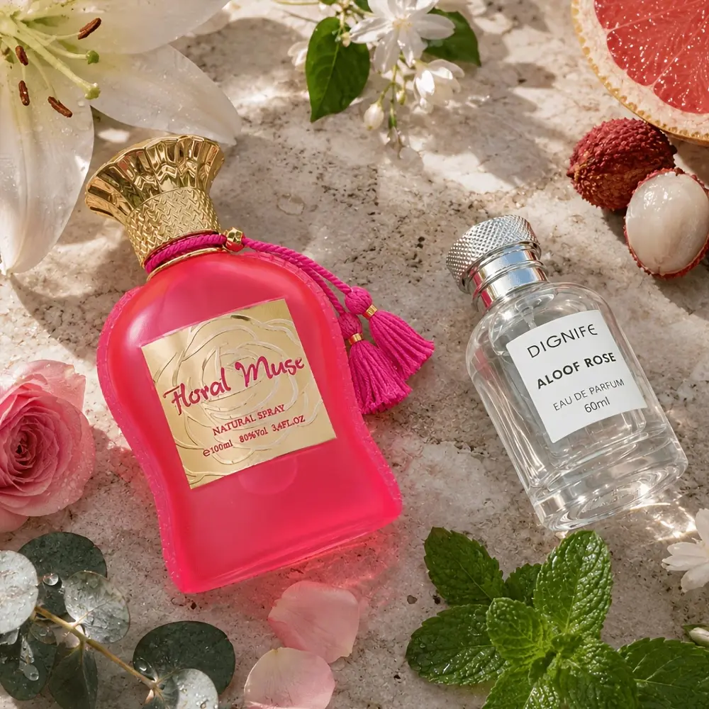 Women's Fragrance Gift Set, 2-Pack Long-Lasting Eau De Parfum (EDP), Sweet Strawberry Floral & Rose Vanilla Amber Scents, 5.4oz Total, Fragrance Sets, Yes, Daily Wear, Set Pack, 2Pack Women's Perfume
