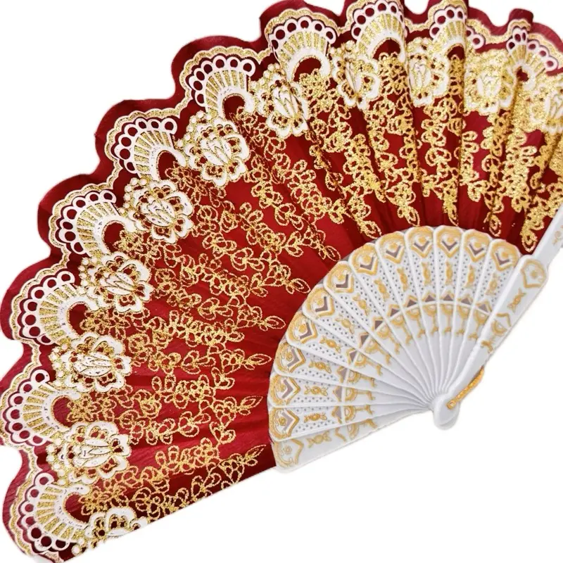 12pcs Hand Fans Recuerdos Para Quinceañera y Boda, Cumpleaños, Aniversario Abanicos de Mano Handfans Wedding Sweet 16 Party Favors  Floral Design Gift Decor Decorative, One-Sided