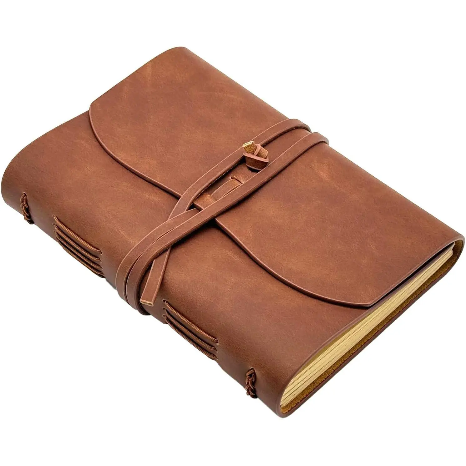 Dark Brown Notebook Journal - Leather Journaling for write A5 Size Diary 6.2x8.5 Inch,Notepad For Women,Man,,Gifts,Work,Traveler,Personal