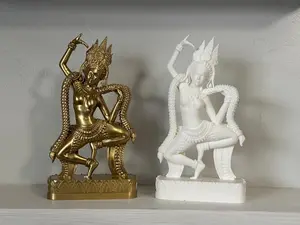 Traditional Cambodian Apsara Statue Classic Khmer Dance Pose 3D Printed Collectible 9.5 Inch Cultural Art Decor