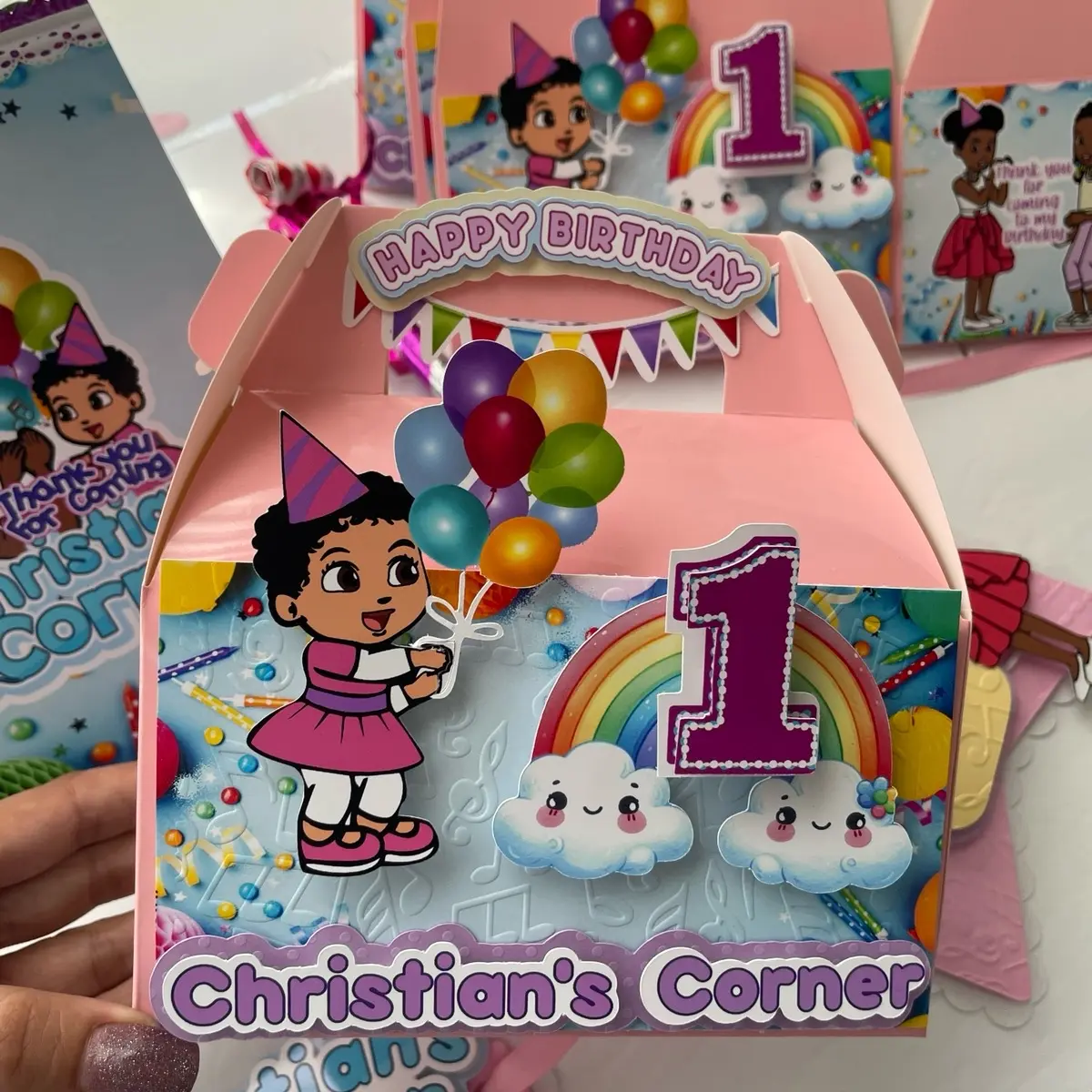 Customizable Gracies Corner Favor Boxes for you party