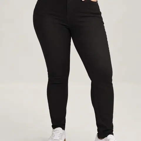 Skinny Very Stretchy High Rise Black Wash Sculpt Waist Jeans