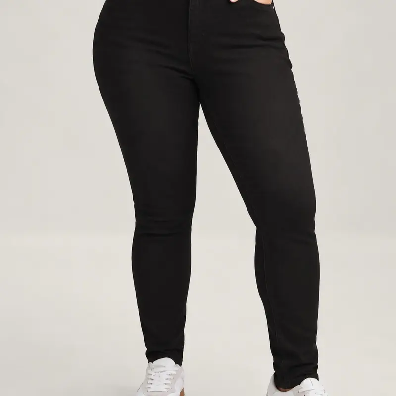 Skinny Very Stretchy High Rise Black Wash Sculpt Waist Jeans