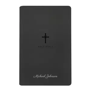 Custom NLT Black Standard Size Thinline Personalized Holy Bible Large Print - tiktok
