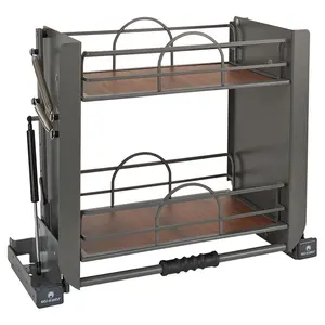 Rev-A-Shelf 24" Kitchen Pull-Down Wall Cabinet Shelf System, Gray, 5PD-24FOG