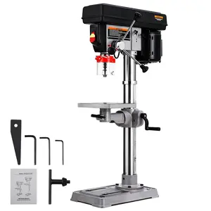 13 inch Benchtop Drill Press with 7.5 Amp 120V Induction Motor, 288-3084 RPM Variable Speed, 0-45° Tilting 10x10" Worktable, Durable Cast Iron Tabletop Drilling Machine for Wood and Metal13 inch Bench