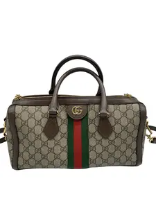 Pre-owned GUCCI GG Supreme Ophidia Boston Handbag /wj05308113/8113