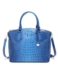 Gradient Crocodile Skin Embossed Satchel, Luxurious Designer Ombre Shoulder Bag, Perfect for Work and School, Fall Fashion Accessory