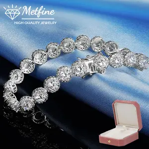 Round Tennis Bracelet for Women Men 5MM Round Cut Dazzling with Gift Box 6.5in-9in