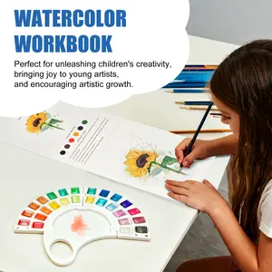Watercolor Workbook for Adults ,coloring books,Watercolor Paint Set with 300GSM Thick Paper, Beginner Friendly Coloring Book Kit for Stress Relief Art Supplies Art Kits