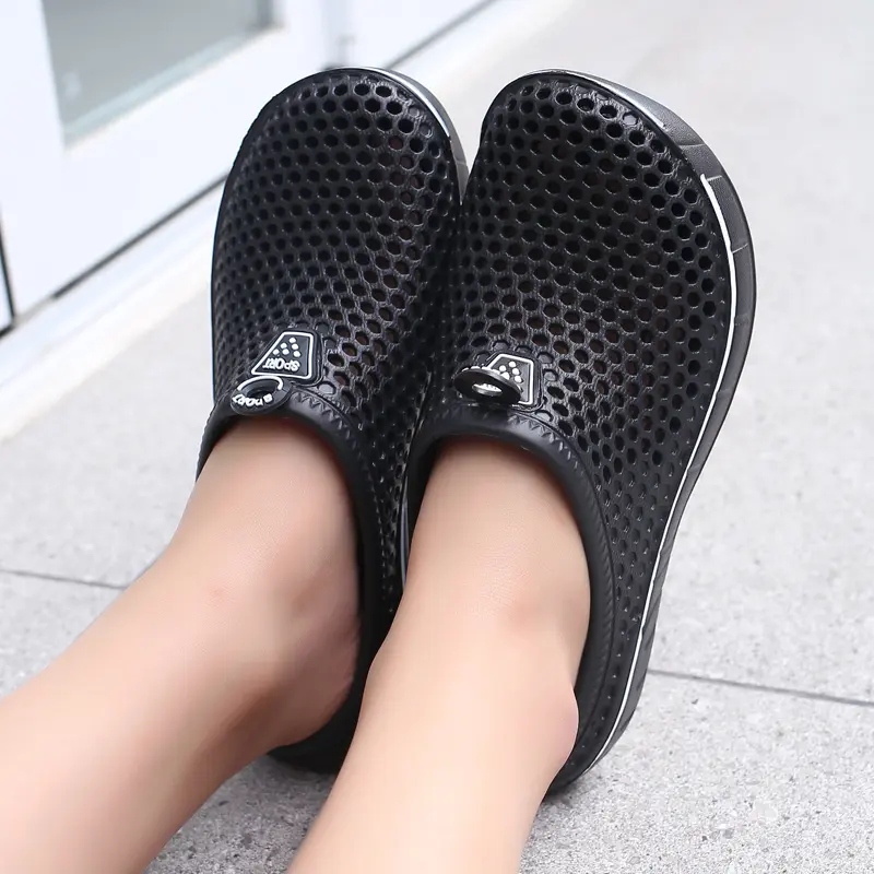 Women's Quick-Dry Mesh Slide Mules, Lightweight Non-Slip EVA Summer Shoes, Breathable Slip-On Footwear for Garden, Shower, Travel & Outdoor