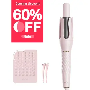 LENA Automatic Curling Iron, 1.25 inch Negative Ion Hair Curler, Traditional Curl Wand, 3 Adjustable Modes Temperatures, Comfort Gift for woman
