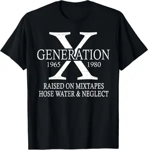 Retro Gen X Raised on Mixtapes Hose Water and Neglect Casual Short sleeve Cotton T-Shirt