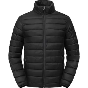 Mens Winter Coats Thermal Lightweight Puffy Jackets Waterproof Warm Puffer Coat with Zip Pockets