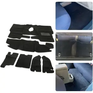 Full Set Carpet Kit Floor Liner Compatible with 1997-2006 Jeep Wrangler TJ Interior Floor Rug Mat Carpet Pad Black 6PCS