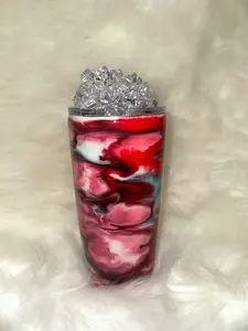 “Molten Luxe” Faux Ice Tumbler – Fiery Elegance with an Icy Twist