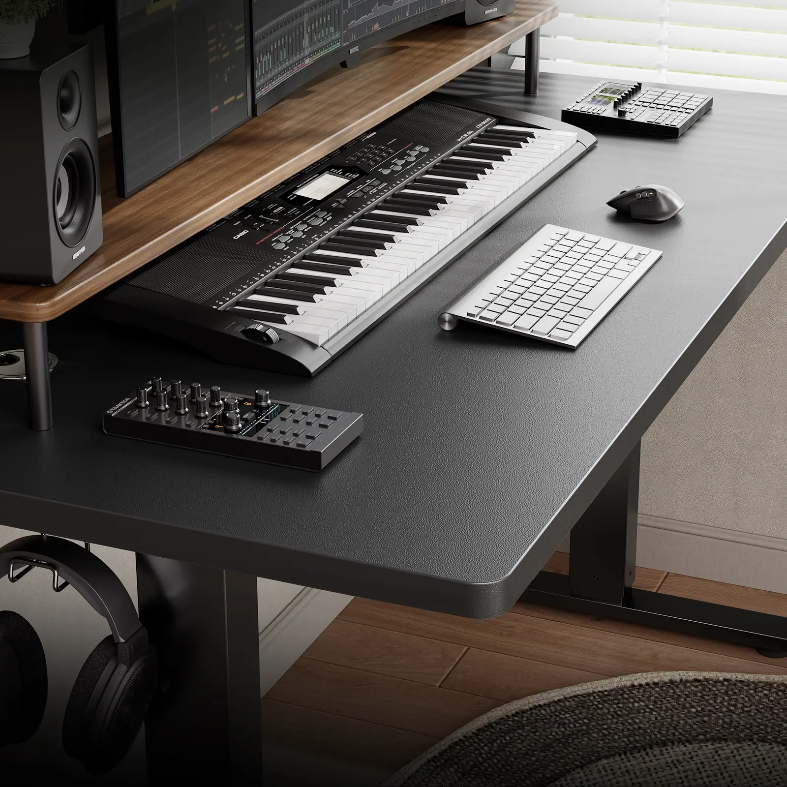 63x24 in Electric Height-Adjustable Home Office Workstation - Sit-Stand Desk with Smart Memory Control, Quiet Motor, Cable Tray - Ideal for Remote Work