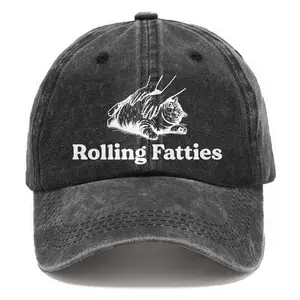 Rolling Fatties Unisex Washed Vintage Baseball Cap