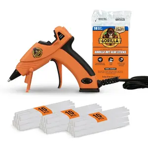 Mini Hot Glue Gun Kit (Pack of 1 Mini Hot Glue Gun and 30 Sticks) - Dual Temp, Precision Nozzle, and Easy Squeeze Trigger