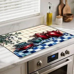 JOYFINITY Heat-Resistant Glass Stove Top Cover with Anti-Slip Rubber Coating – Electric Stove Protector, Scratch-Resistant, Expands Counter Space, Stylish Kitchen Decor