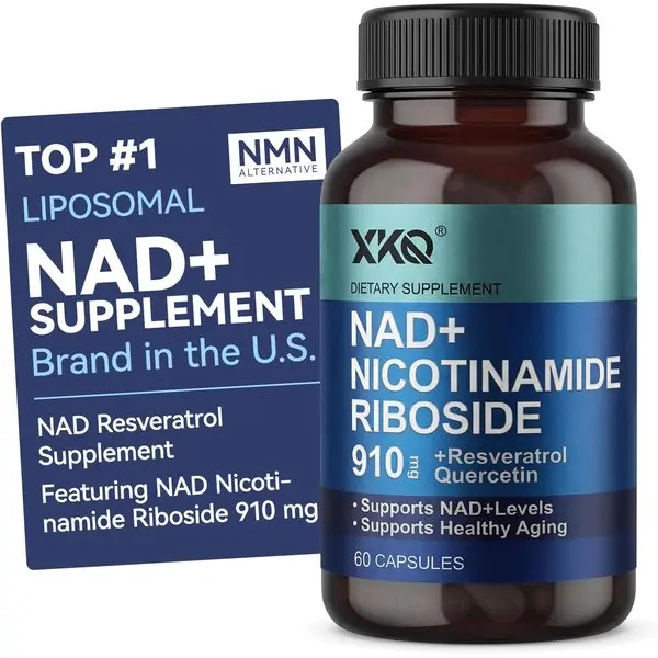Liposomal NAD Plus Supplement with Resveratrol 910mg 60 Servings