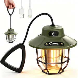 Camping Lantern Rechargeable, Camping Lantern 1200LM 3 Brightness, Adjustable Brightness, Portable LED Camping Tent Light, Rustic Lantern Decor, Camping Tent Lamp, Camping Essentials for Home