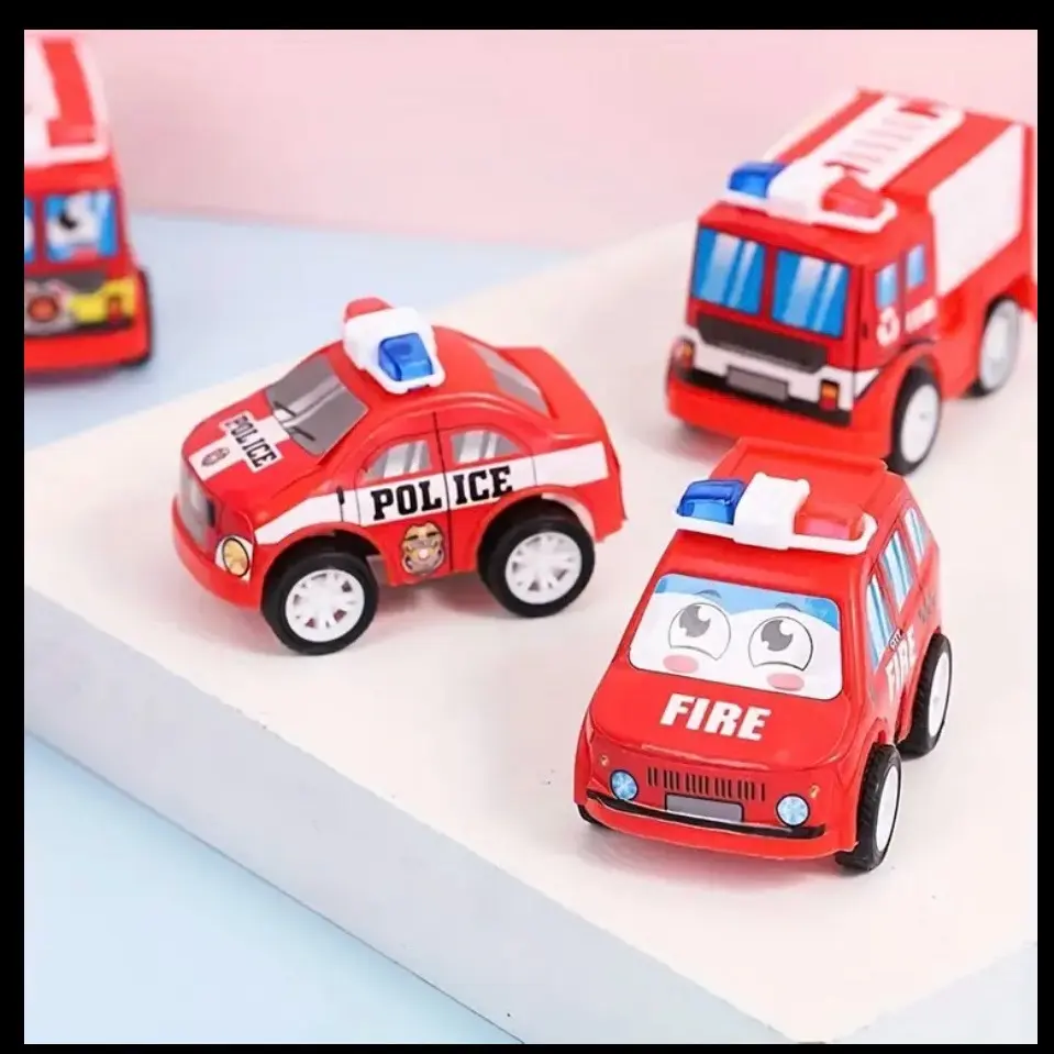 Toy Cars Fire Truck Police Car Ambulance - Assorted Vehicles for Kids, Ideal for Play and Learning