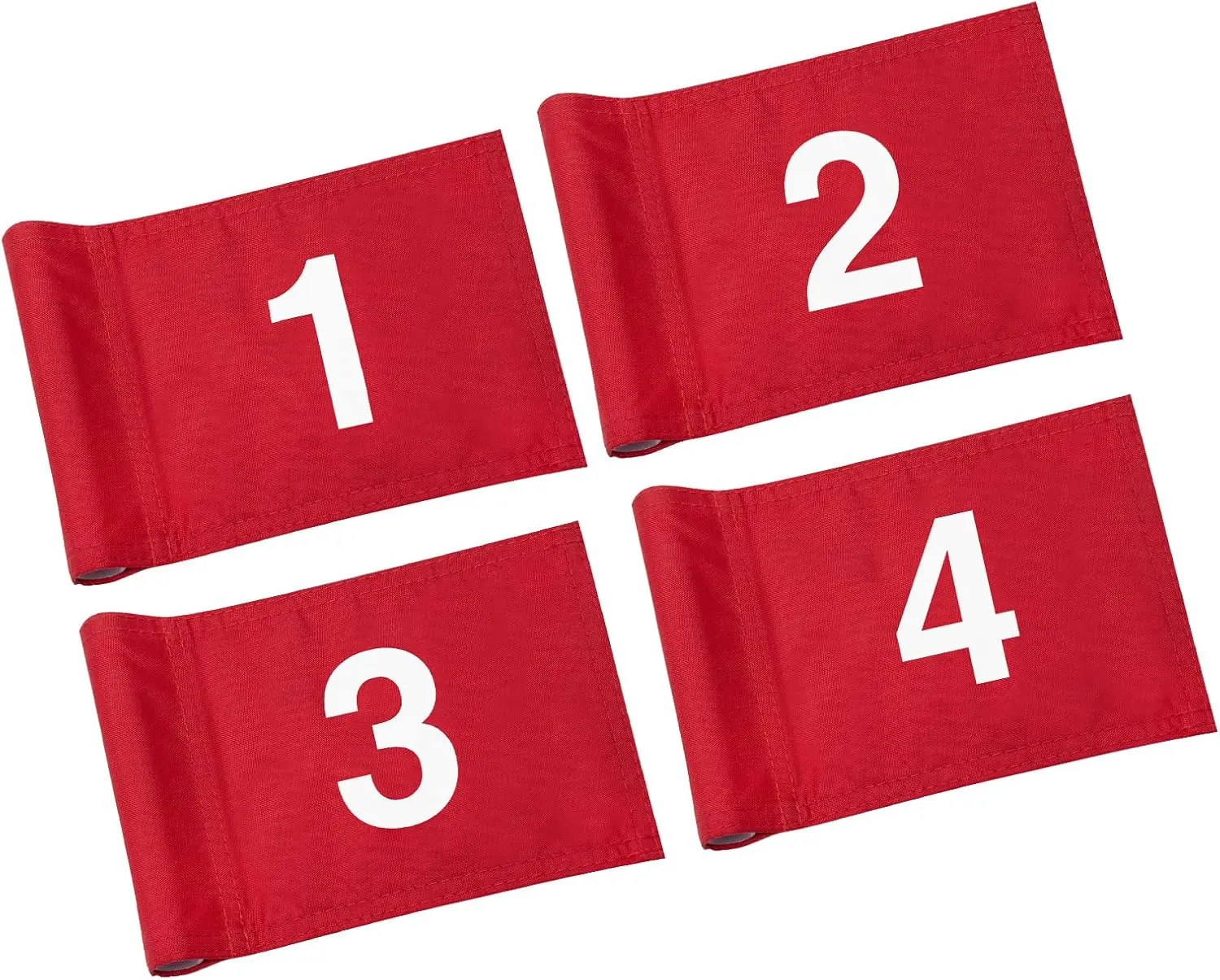 Numbered Golf Flag All 8x6 Inch – Upgraded Dual-Layer 300D Nylon, Tube Inserted – Mini Practice Putting Green Flags for Yard, Double-Side, Durable 300D Nylon, Enhances Golf Practice Experience, Golf Practice Enthusiasts