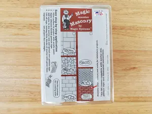 Magic Masonry White Brick KIT 4.5 Square Feet Stencil and Powder Set 1:12 Scale