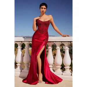 Rebecca Embellished Maxi Gown (Deep Red)