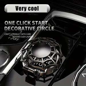 One-Button Start Button Protector Cover, Metal Scratch-Resistant Guard, Universal Car Ignition Switch Decorative Cap, Easy Installation, Car Interior Decor